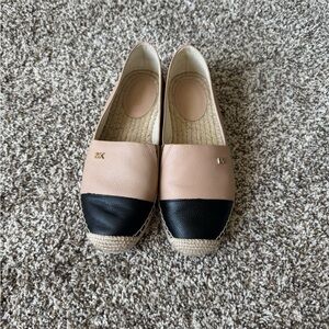 Michael Kors Pink and Black Leather Espadrilles